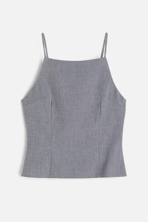 Open-backed strappy top - grey