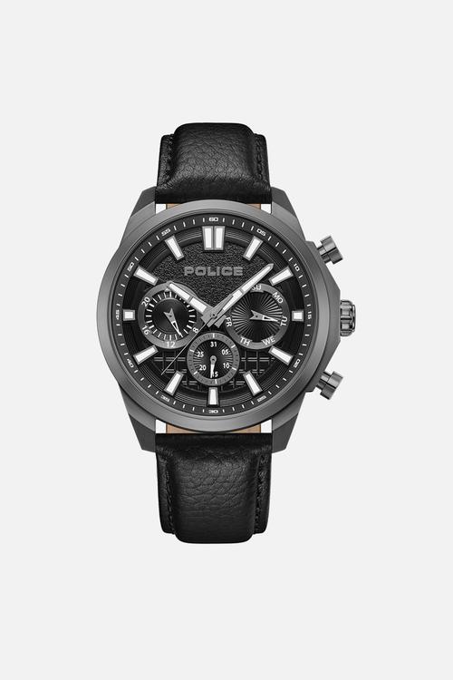 Ip dial strap watch - Black