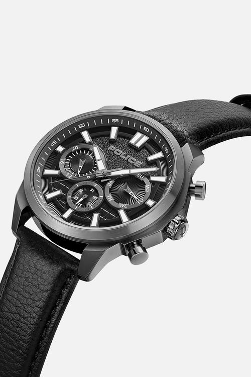 Ip dial strap watch - Black