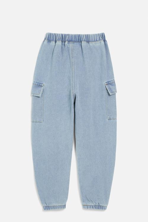 Utility denim jogger-light blue