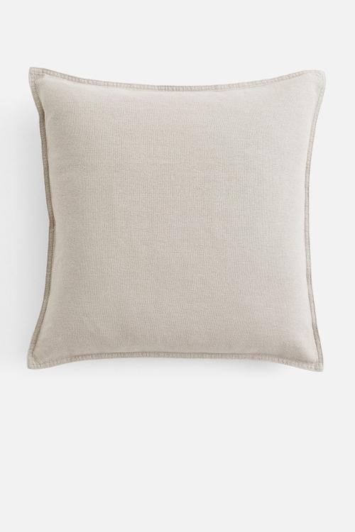 Linen-blend cushion cover - mole