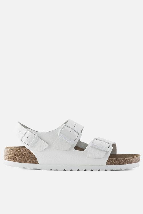 Milano leather narrow - triples white
