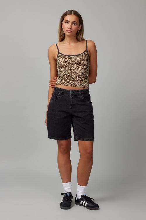 Baggy Denim Short - Washed Black