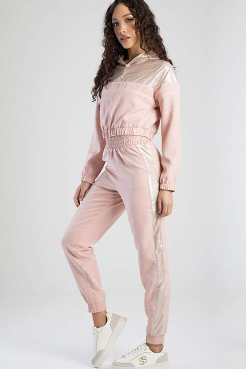 Flash Forward: Tracksuit Pants With Side Inset And Piping - Pink