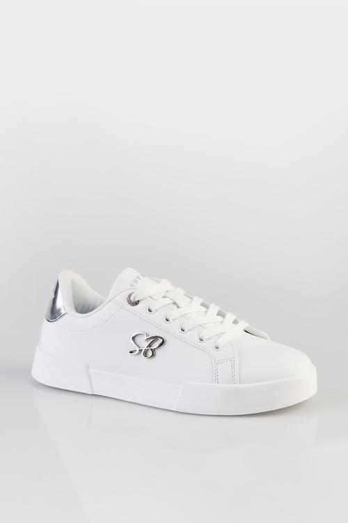Branded sneaker - white