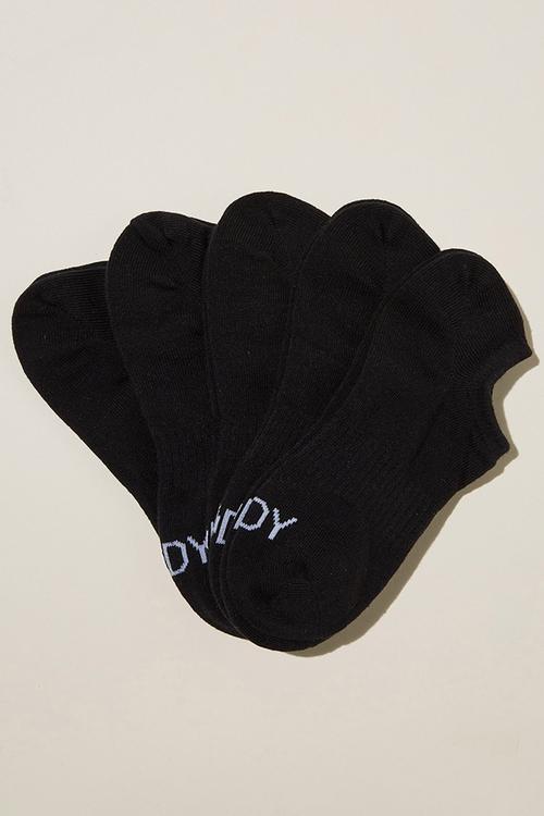 Body Low Cut Sneaker Socks 5Pack - Black