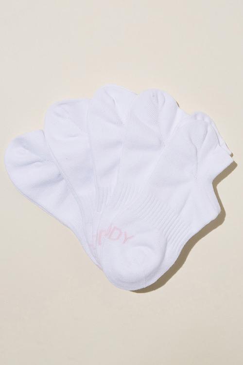 Body Low Cut Sneaker Socks 5Pack - White