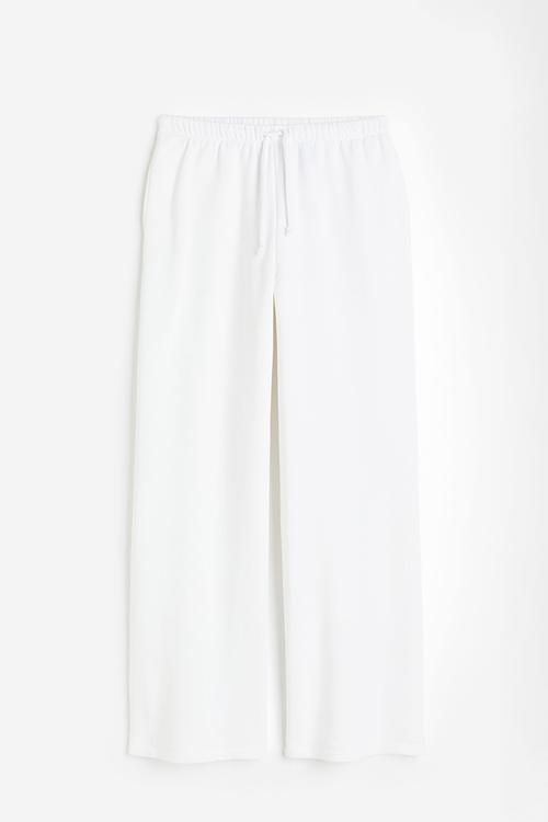 Wide joggers - white