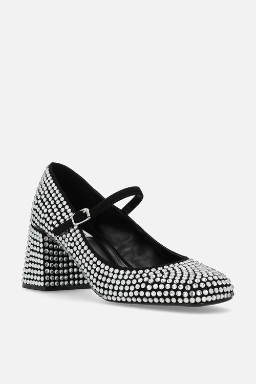 Pep talk-R block heel - silver