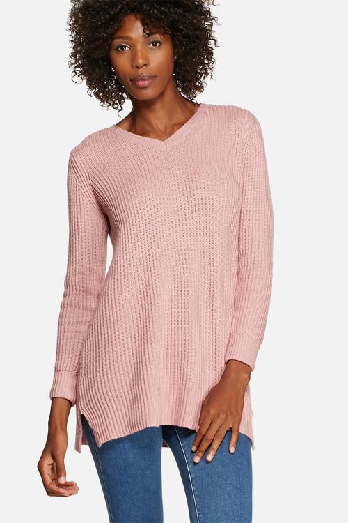 Pretty In Pink V-Neck Knit