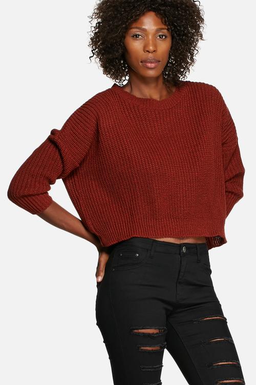 Short Ribbed Sweater