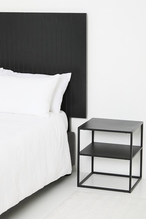 Soho ribbed headboard - black