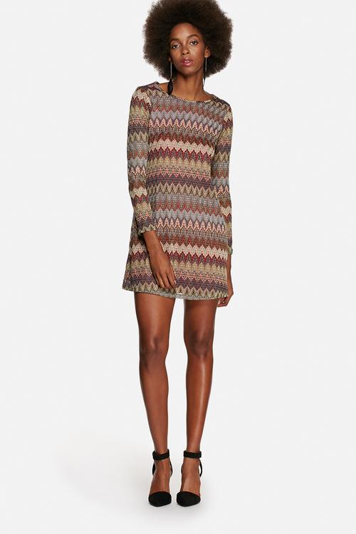 Multi-Feathered Knit Dress