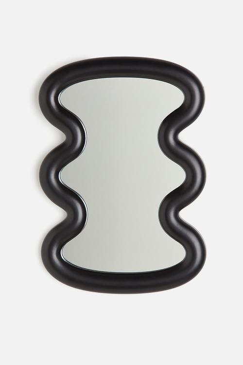 Wavy mirror - black