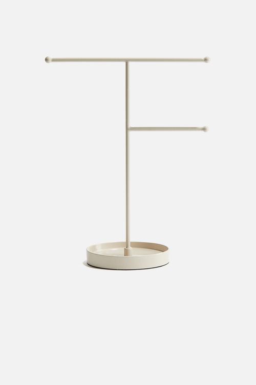 Metal jewellery stand - light beige