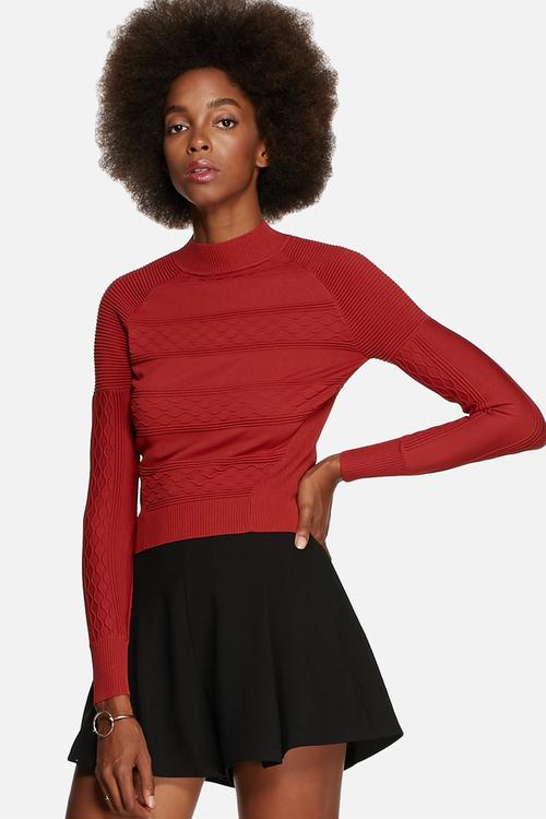 Turtleneck Knit Top