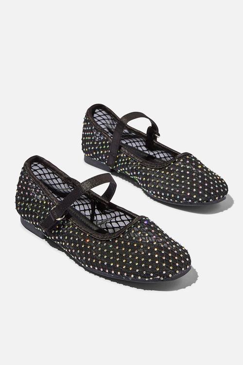Olivia ballet flat - black mesh