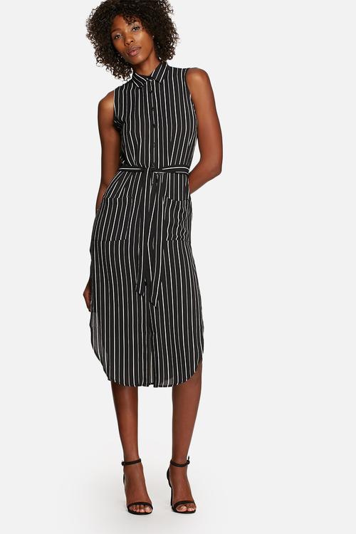 Button-Up Stripe Dress