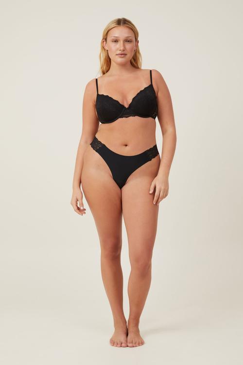 Party Pants Seamless G-String Brief-Black