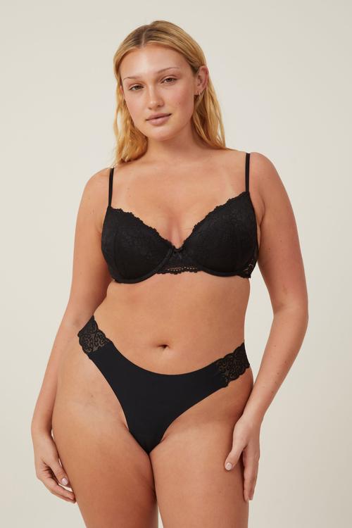 Party Pants Seamless G-String Brief-Black