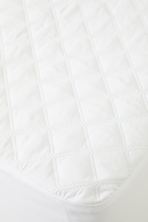 Quilted Waterproof Mattress Protector - white
