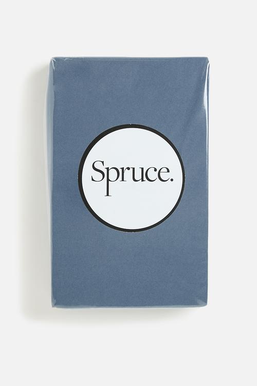 Recycled microfibre fitted sheet - steel blue