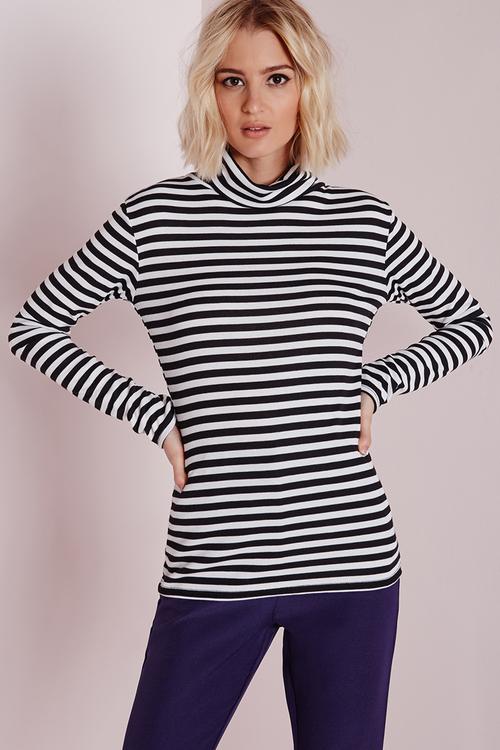 Ribbed rollneck top