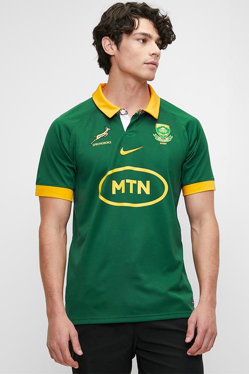 Springbok Men's Home 23/24 Stadium Jersey - gorge green/univer gold