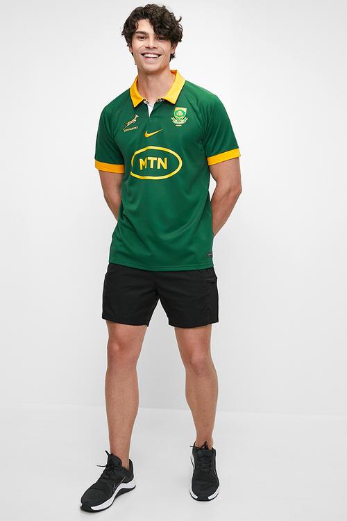 Springbok Men's Home 23/24 Stadium Jersey - gorge green/univer gold