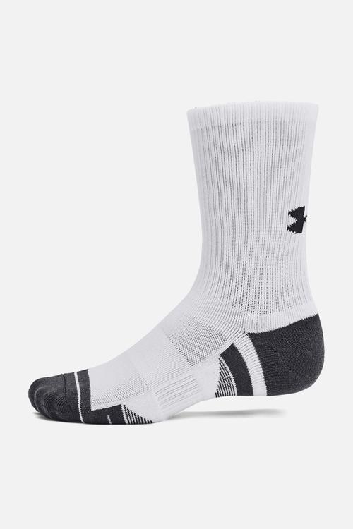 UA Performance Tech 3 Pack Crew Regular - White & Jet Gray