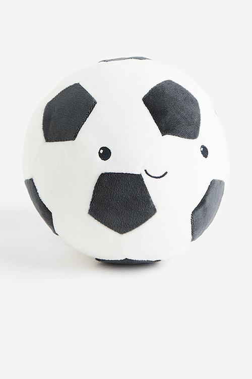 Soft toy ball - white/black