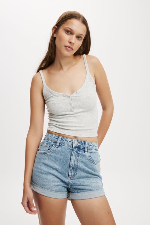 High Rise Classic Stretch Denim Short - Bells Blue