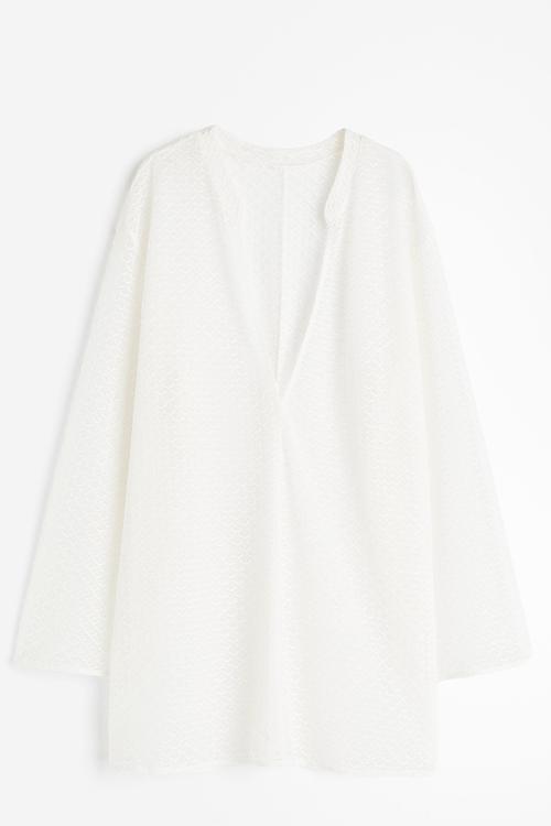 Knitted tunic - white