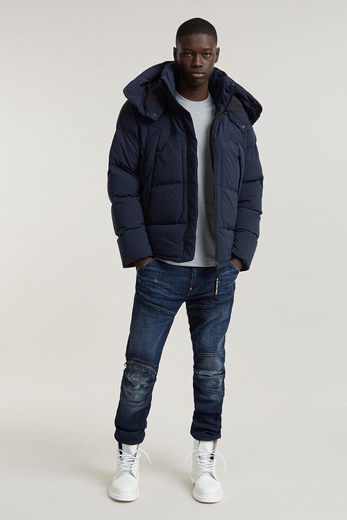 5620 3d zip knee skinny - worn in galaxy rays destroyed
