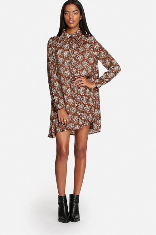 Patchwork Shirt Dress