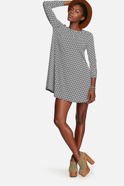 Monochrome Swing Dress