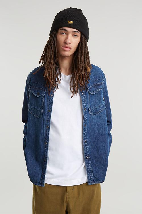 Dakota slim shirt long sleeve - worn in windward