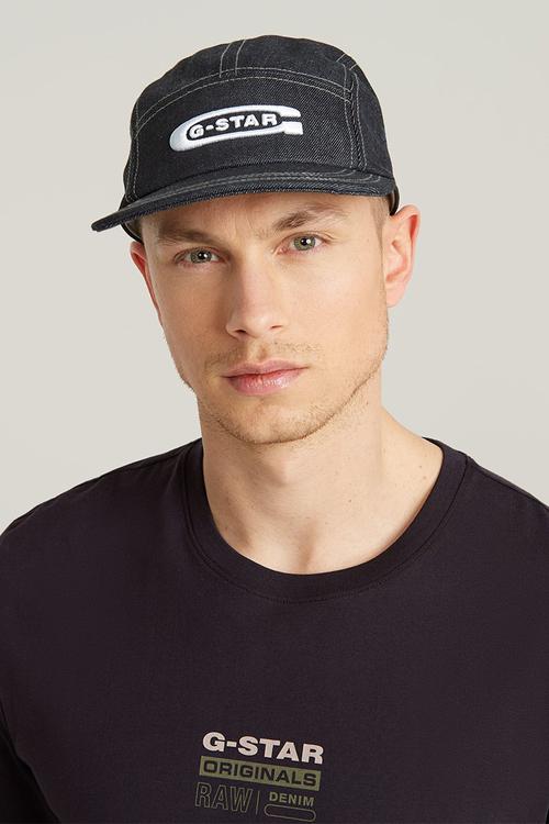 Flat Brim 5 Panel Cap - rinsed