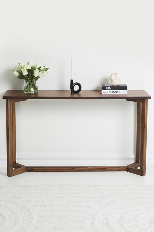 React wooden console-natural