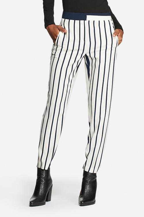 Best Mid Waist Ankle Striped Pants