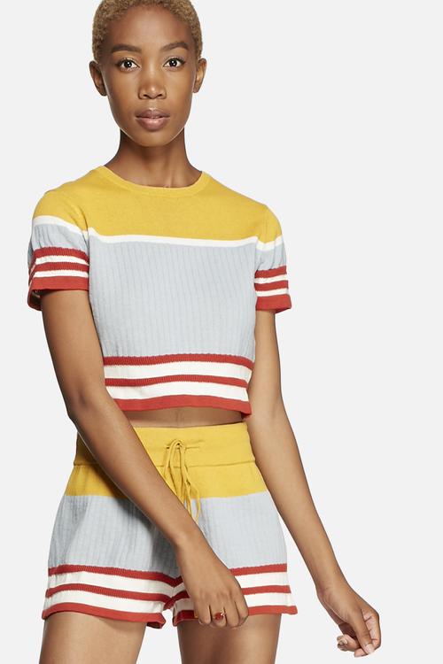 Roller Derby Crop Knit Tee