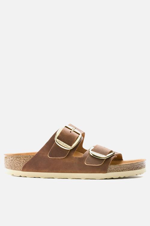 Arizona big buckle oiled leather narrow - cognac