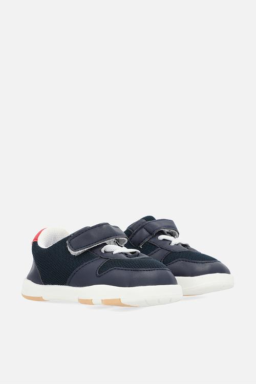 Adjustable strap fastener sneakers-navy blue