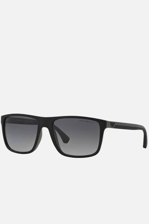 Polar grey gradient lens with black grey rubber sunglasses 56mm - black