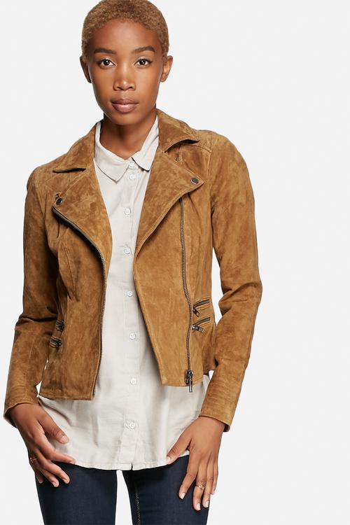 Justine Suede Biker Jacket