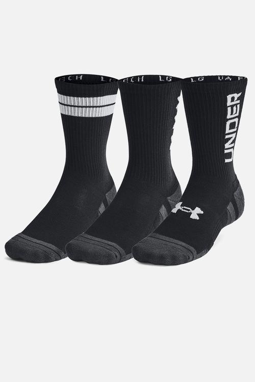 Ua perf tech nov 3pk crew regular - black & white