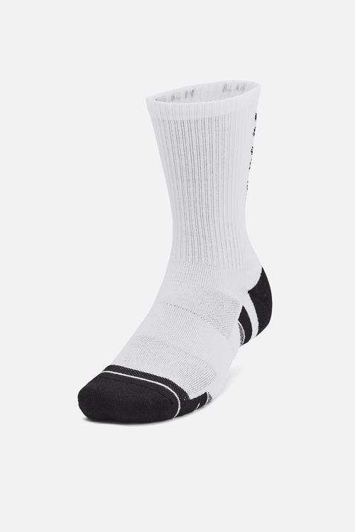Ua perf tech nov 3pk crew regular -  white & black