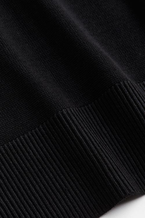 Fine-knit jumper - black