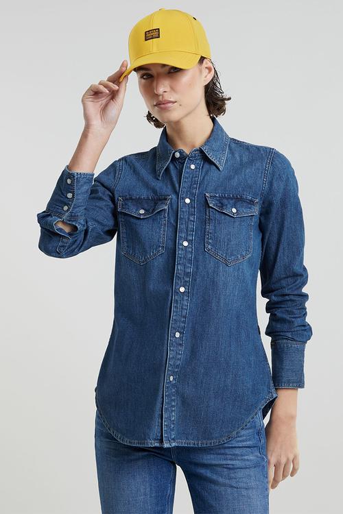Slim Western Shirt Long sleeve Wmn - Worn In Windward