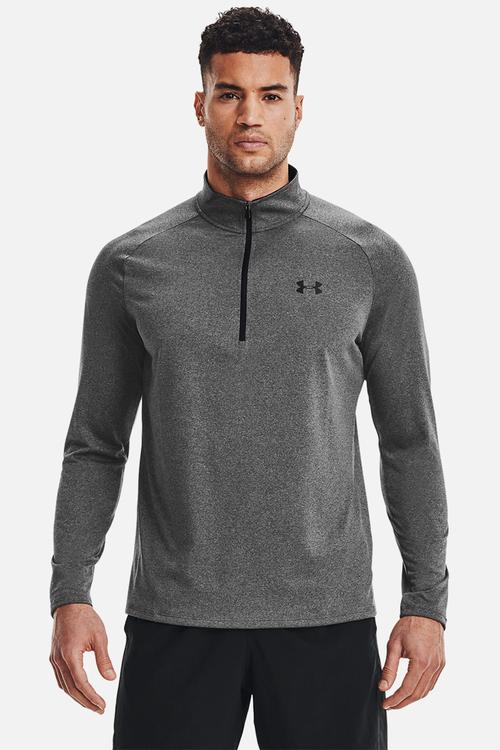 Ua tech 2.0 1/2 zip - carbon heather & black